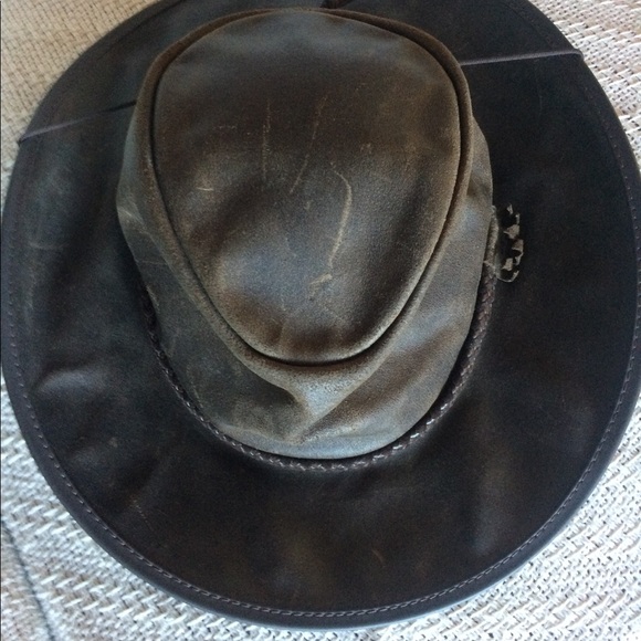 leather outback hat